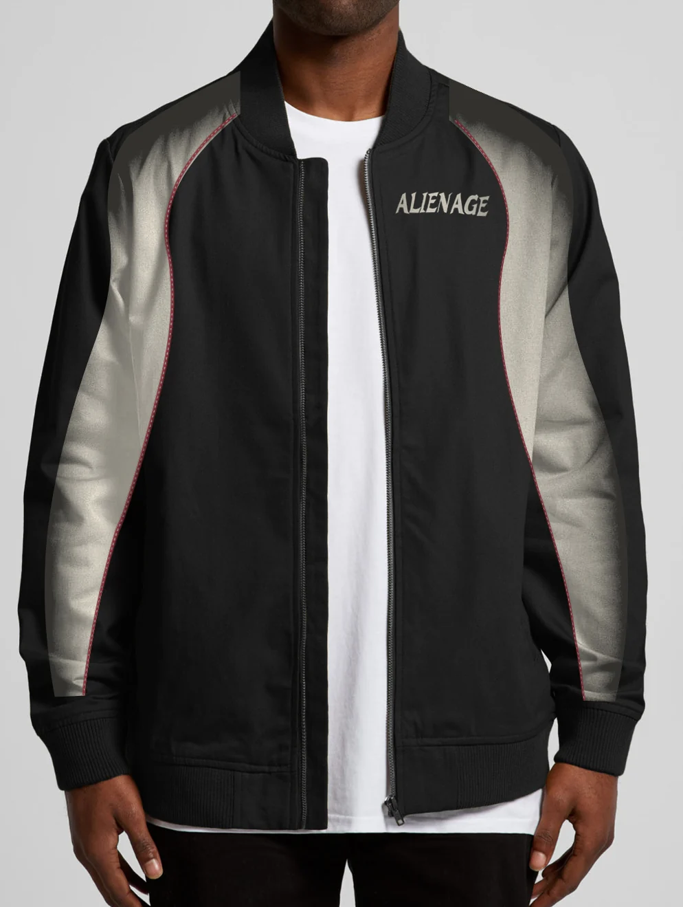 Curve Zip Jacket, front design preview