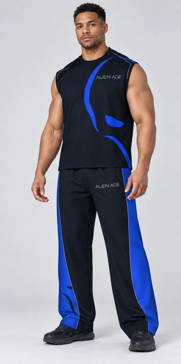 Midnight Wrap Jersey and Wrap Track Pants — AI model concept preview